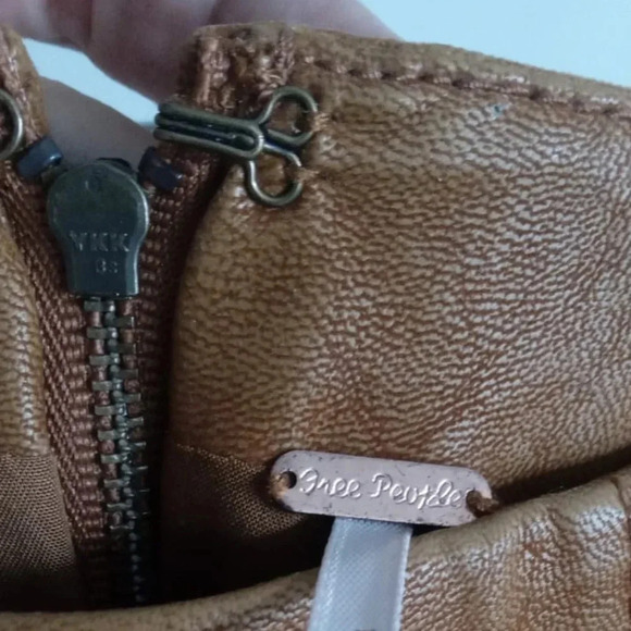 Free People vegan leather mini skirt - Picture 3 of 4